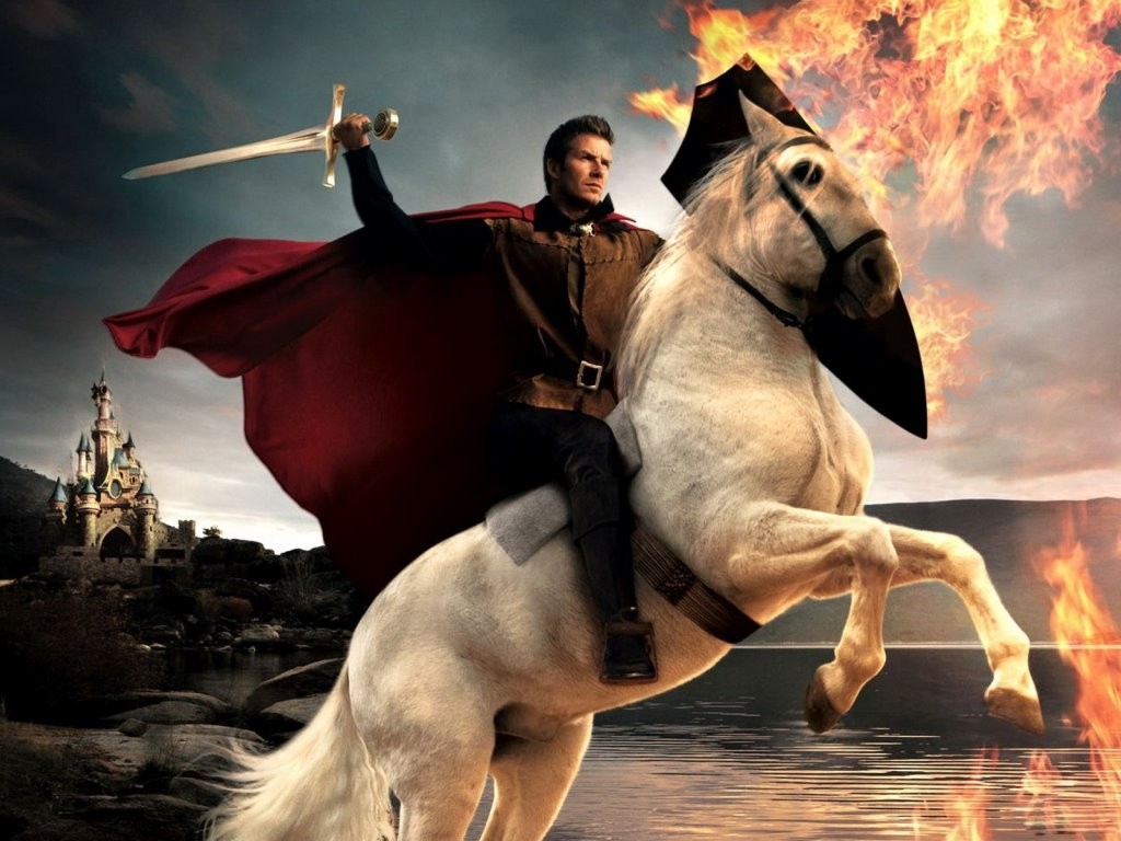 Hero on white horse